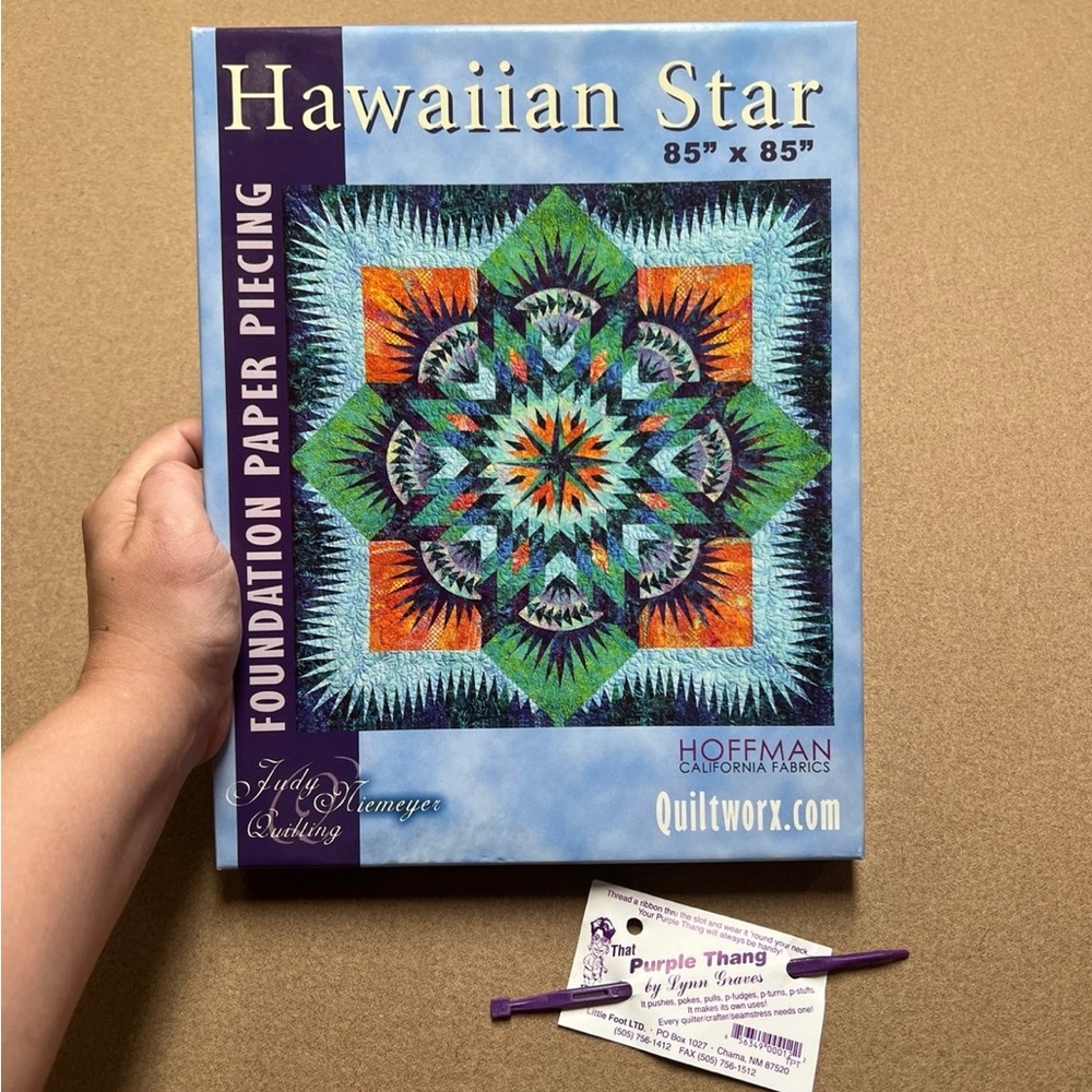 Hawaiian Star Quilt Pattern Foundation Pattern Piecing Judy Niemeyer